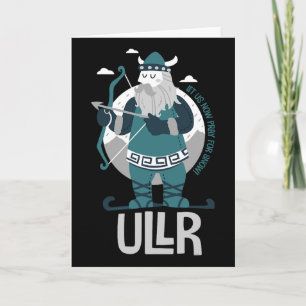 Carte Ullr dieu nordique de la neige saint patron des sk