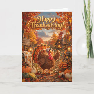 Carte Un accueil chaleureux de Thanksgiving