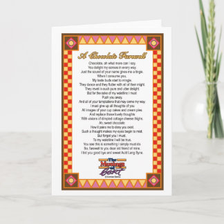 Carte Un adieu au chocolat