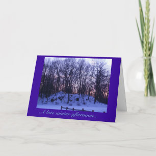 Carte "Un afternoon en retard d'hiver