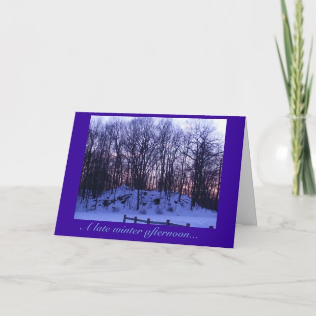 Carte "Un afternoon en retard d'hiver (Devant)