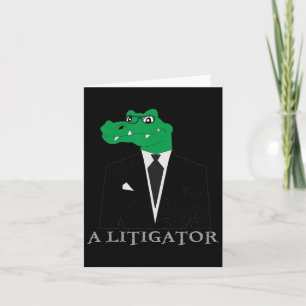 Carte Un Alligator Plaideur En Costard Cadeau Drôle D'Av