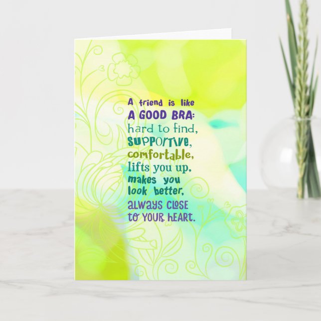 Carte Un ami est comme un bon bar (Devant)