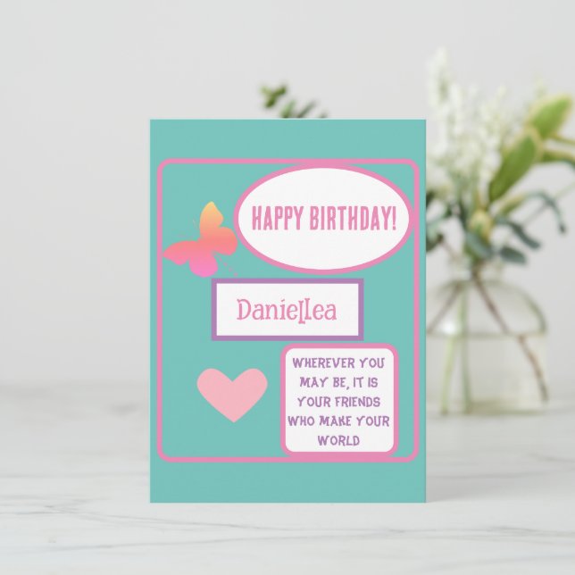 Carte Un ami personnalisé, heureux voeux d'anniversaire (Debout devant)