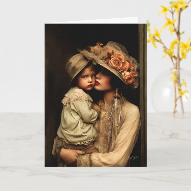 Carte Un amour intemporel pour une mère (Fleur jaune)