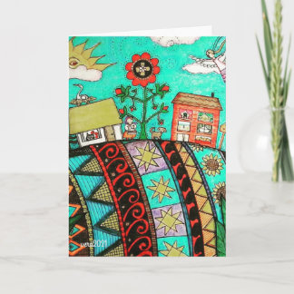 Carte Un ange de village d'art populaire de Pysanka (œuf