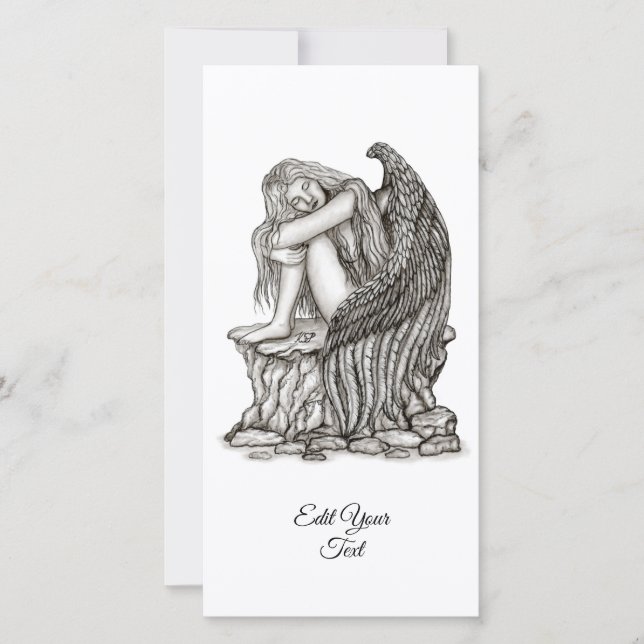 Carte Un ange endormi sur la pierre (Devant)