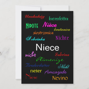 Carte "Un anniversaire de nièce I" Plaque personnalisabl