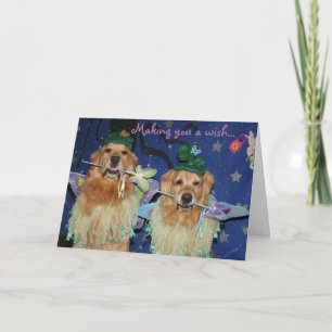 Carte Un anniversaire d'or féerique