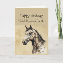 Un Appaloosa Horse Personnalité Anniversaire