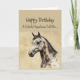 Carte Un Appaloosa Horse Personnalité Anniversaire