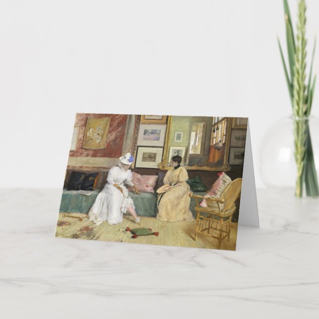 Carte Un appel convivial | William Merritt Chase (Devant)