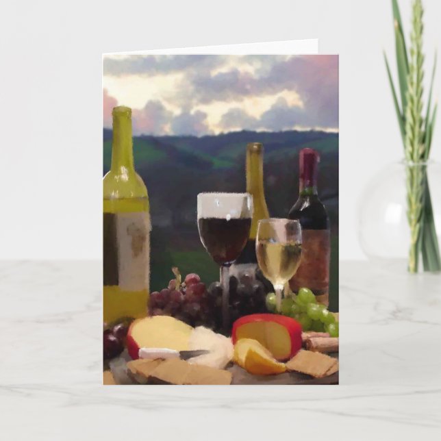 Carte Un après-midi dans le pays de vin (Devant)