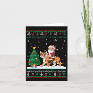 Carte Un arbre de Noël laid éclaire Noël Père Noël équit