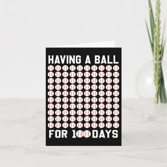 Carte Un Bal Pour 100 Jours De Baseball 100 Jours De Gi  (Devant)