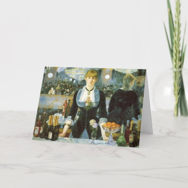 Carte Un bar aux Folies Bergere par Edouard Manet (Devant)