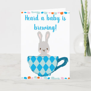 Carte Un bébé brasse Blue Teacup Baby Boy Shower