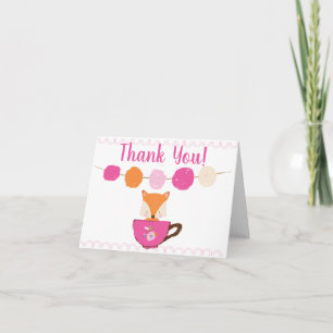 Carte Un bébé brasse rose Teacup Merci de douche