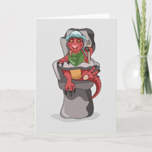 Carte Un Bébé Tyrannosaurus Rex Assis Dans Une Chaise Ha