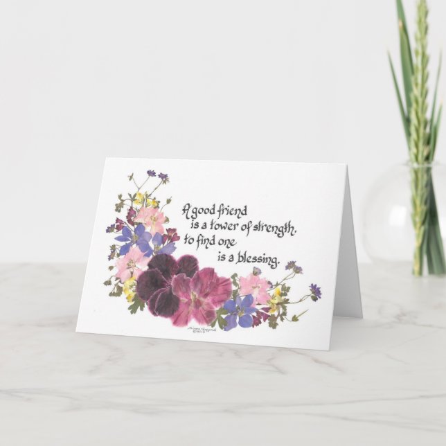 Carte Un bon ami est une bénédiction (Devant)