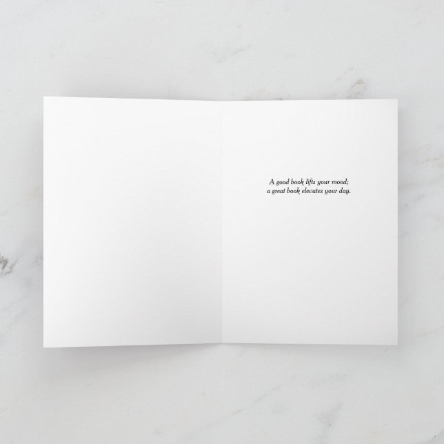 Carte Un bon livre (Intérieur)