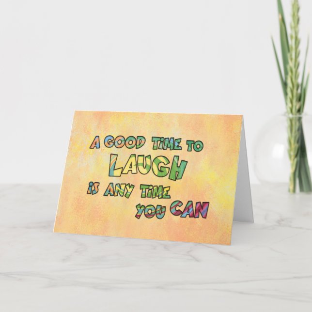 Carte UN BON TiME POUR RIRE C'EST ANy TiME YOU CAN (Devant)