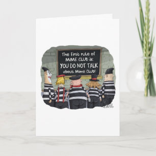 Carte "Un cadeau amusant pour amoureux de mime"