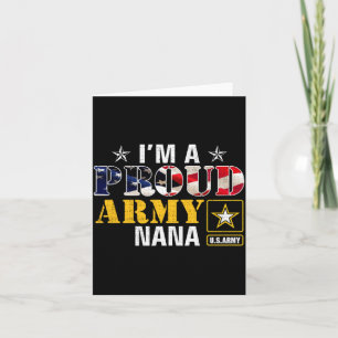 Carte Un cadeau de drapeau américain fière armée Nana