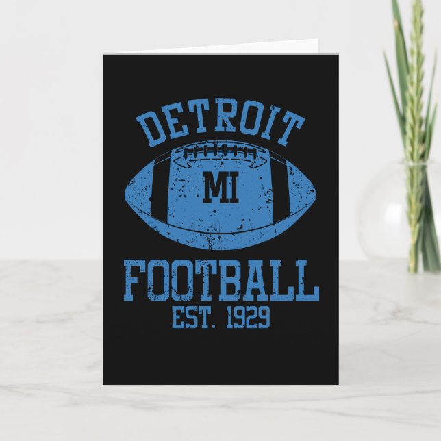 Carte Un cadeau pour un fan de football de Détroit (Devant)