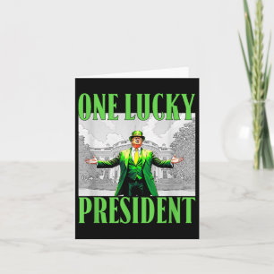 Carte Un Chanceux Président Trump Jour de la Saint Patri