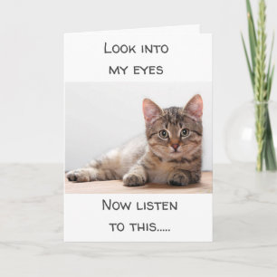 CARTE UN CHAT QUI A DES SENTIMENTS DIT "JOLI ANNIVERSAIR