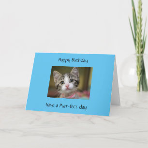 Carte Un chaton mignon aux yeux verts