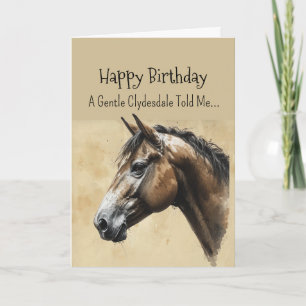 Carte Un Cheval Clydesdale Personnalité Anniversaire