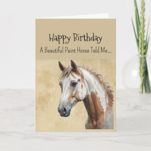 Carte Un Cheval de Peinture Personnalité Anniversaire