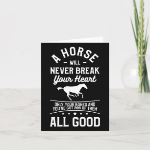 Carte Un Cheval Ne Casse Jamais Ton Coeur Seulement Ton 