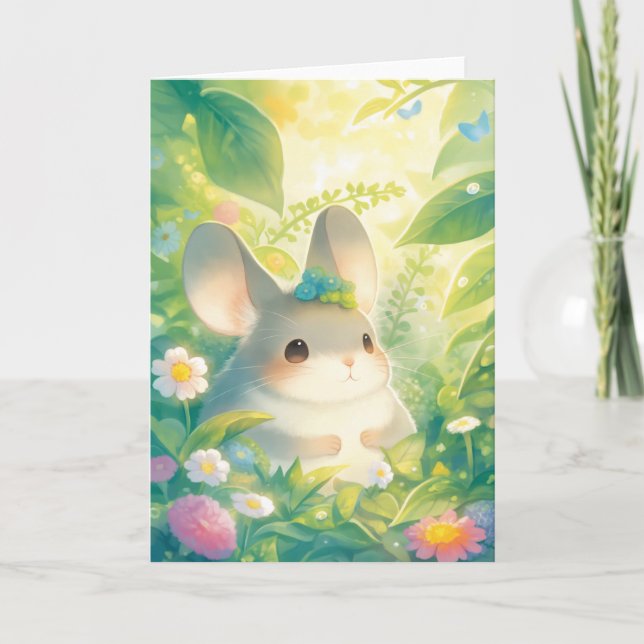 Carte Un Chinchilla dans l'étreinte de la nature (Devant)