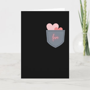 Carte Un coeur néon dans la poche - amour