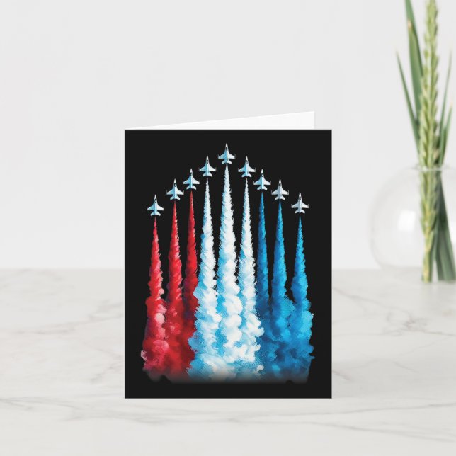 Carte Un Combat Jette Le Drapeau Américain Pour 4 juille (Devant)