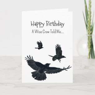 Carte Un Corbeau Personnalité Anniversaire Animaux amusa