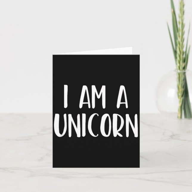 Carte Un costume simple et drôle de licorne pour Hallowe (Devant)