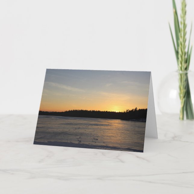 Carte Un coucher de soleil gelé (Devant)