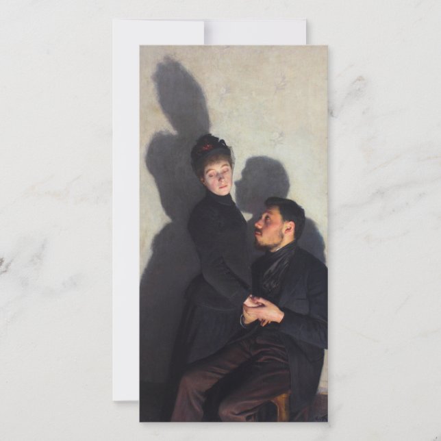 Carte Un couple avec des ombres moulées (par Emile Frian (Devant)