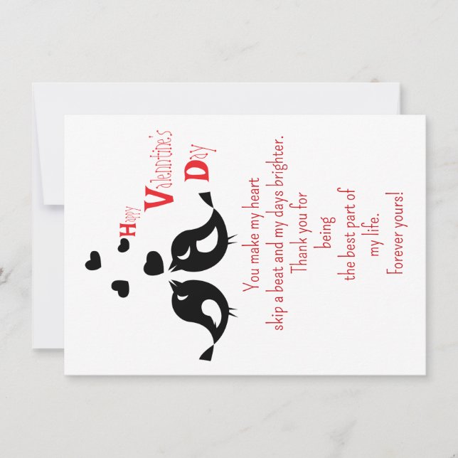 Carte Un couple d'oiseaux noirs (Devant)