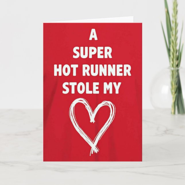 Carte « Un coureur chaud m'a volé mon cœur » (Devant)