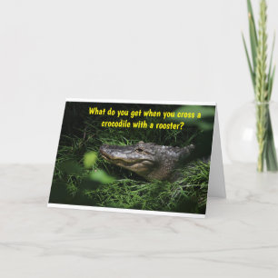 Carte Un Croc-a-doodle-doo ET Joyeux Anniversaire aussi