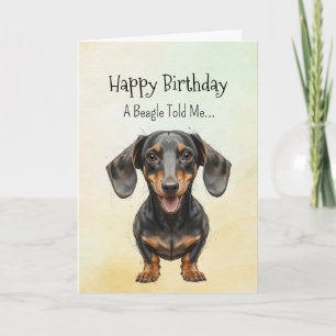 Carte Un Dachshund Personnalité Anniversaire Fun Animal
