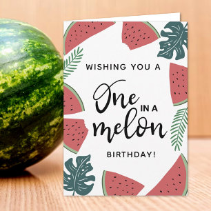 Carte Un Dans Un Melon N'Importe Quel Âge Anniversaire