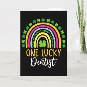 Carte Un dentiste chanceux Saint Patrick Shamrocks 