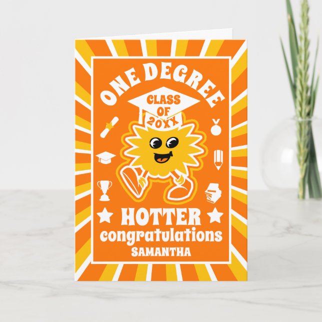 Carte Un diplôme Hotter Rétro Graduation (Devant)