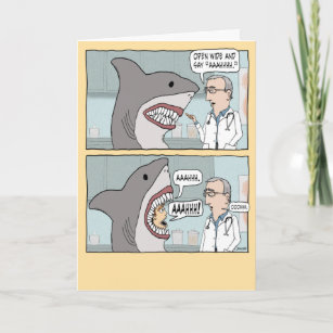 Carte Un drôle de docteur donne à requin une vérificatio